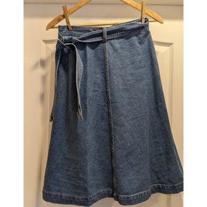 GAP Denim wrap-around jean skirt with pockets